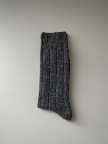 Venice 直線條紋 灰色 (男襪)